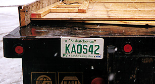 A KAOS42 licence plate
